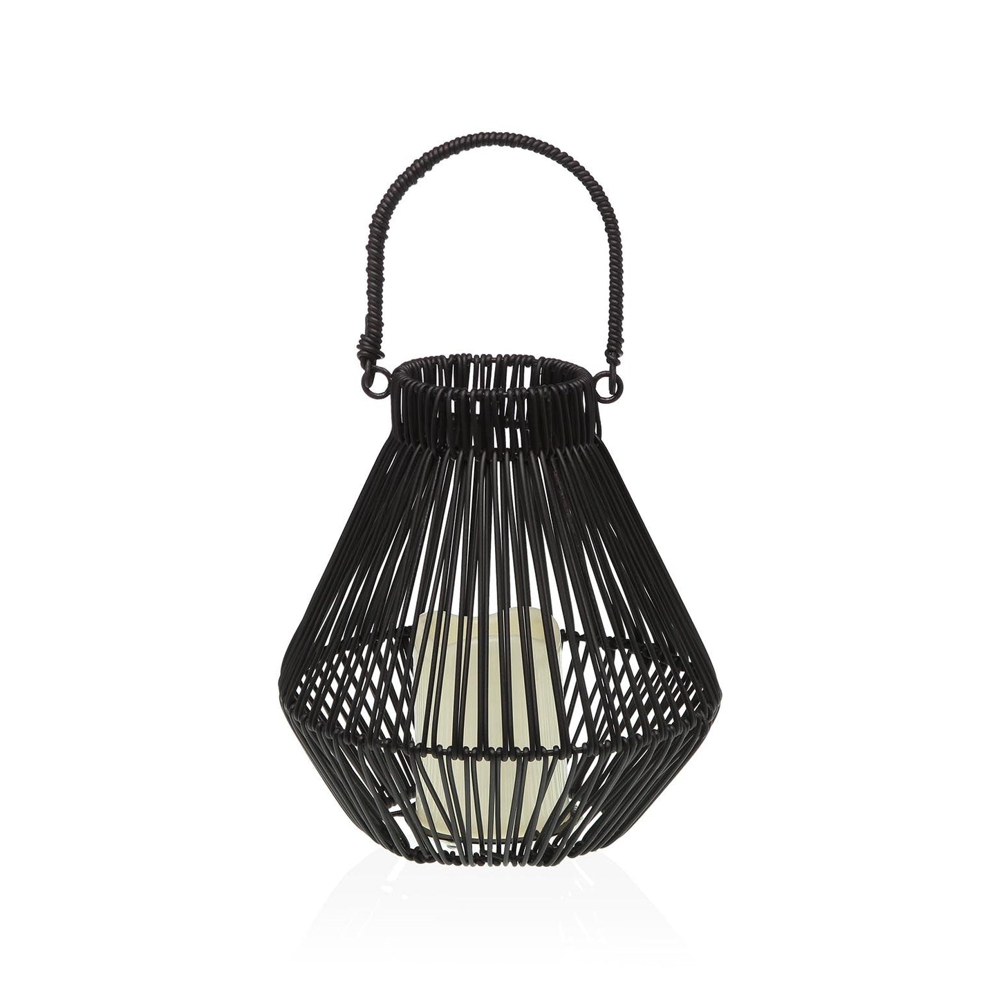 FAROLILLO CON VELA LED 23 CM NORELA NEGRO VERSA 2026 JUNIO