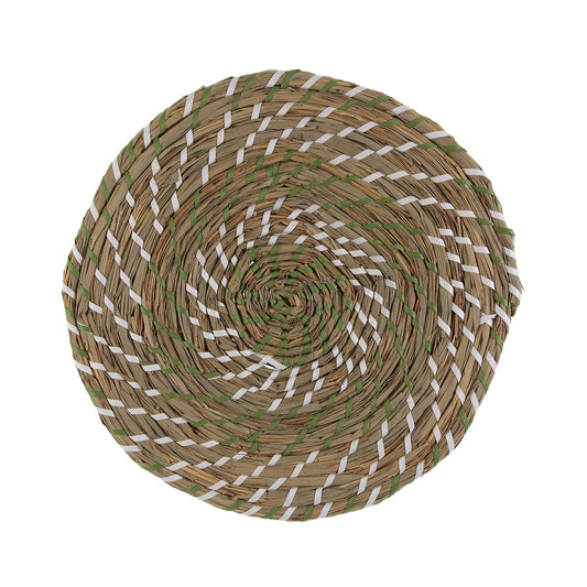 MANTEL INDIVIDUAL BLANCO Y VERDE 38 CM Versaotoño