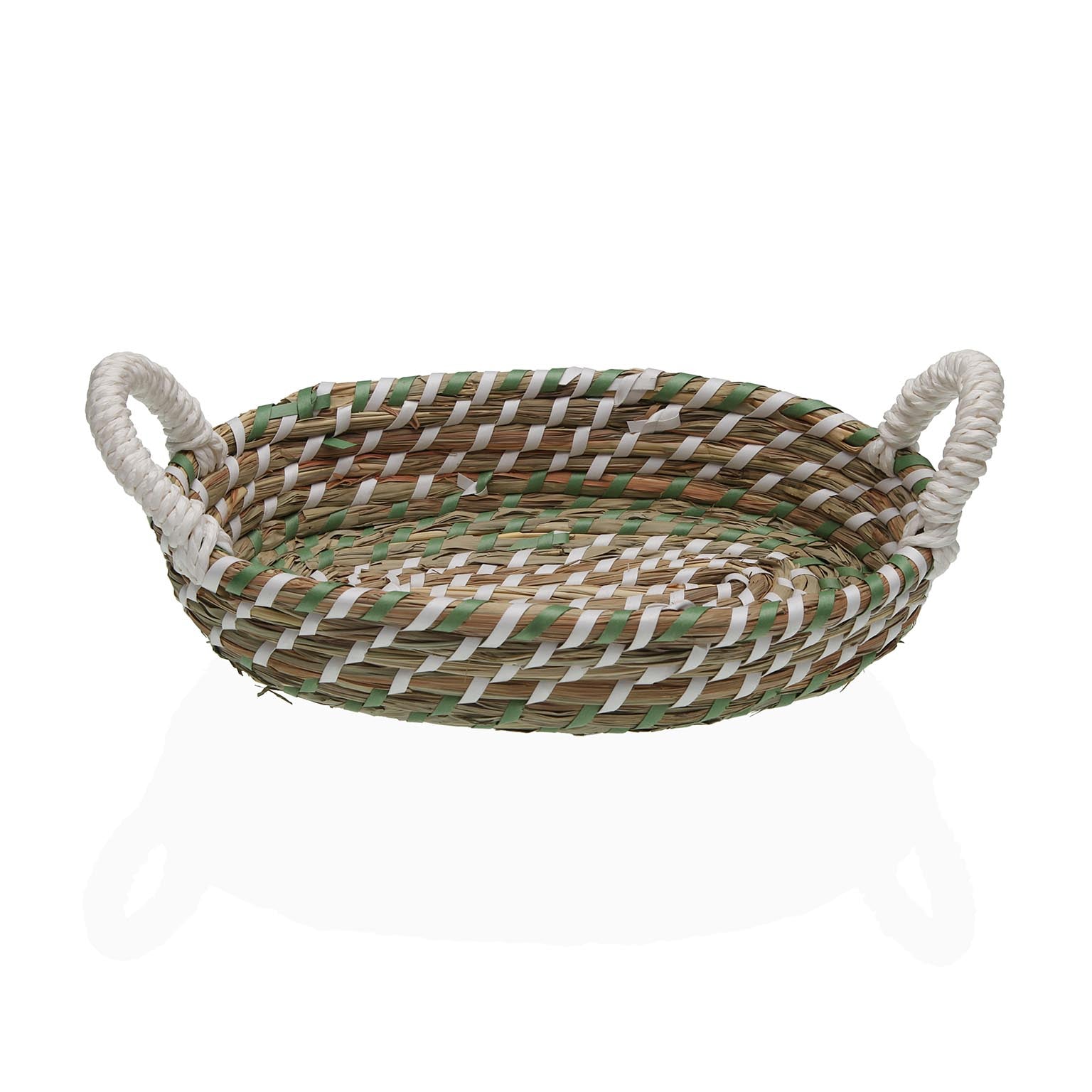 CESTA BLANCA Y VERDE 26 CM Versaotoño