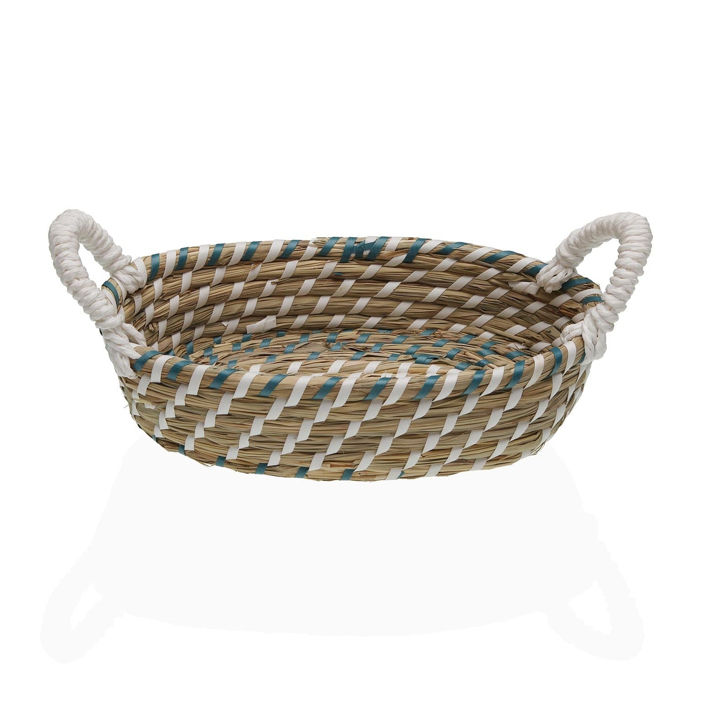 CESTA BLANCA Y AZUL 26 CM Versaotoño