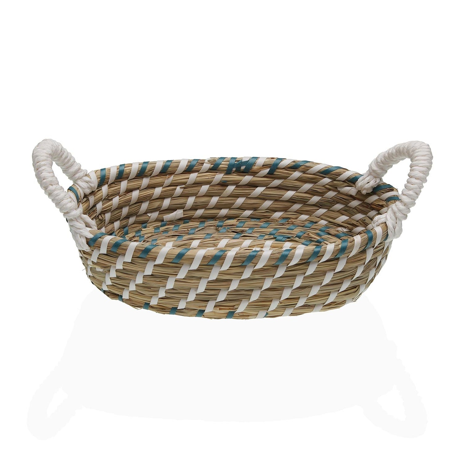 CESTA BLANCA Y AZUL 26 CM Versaotoño