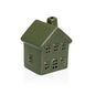 FIGURA DE CERAMICA CON LUZ LED CASA VERDE Versaotoño