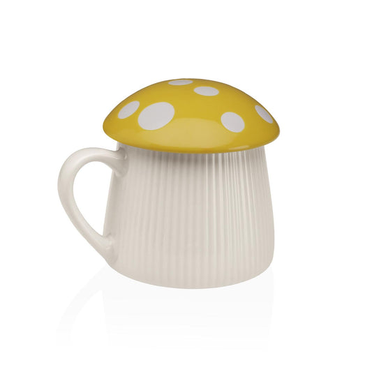 TAZA CON TAPA SETA AMARILLA Versaotoño