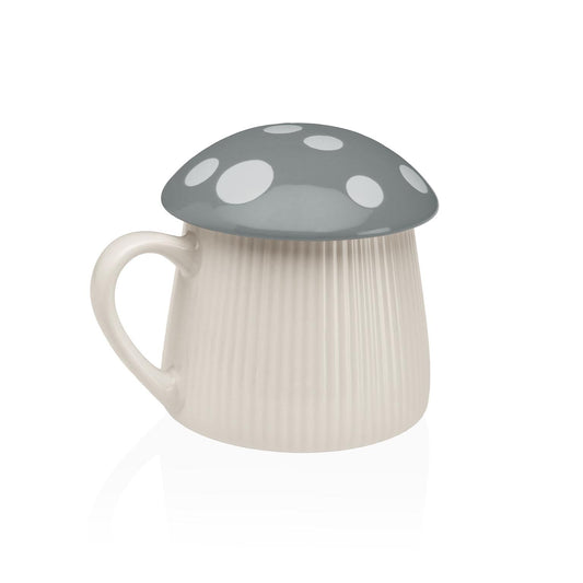 TAZA CON TAPA SETA GRIS Versaotoño