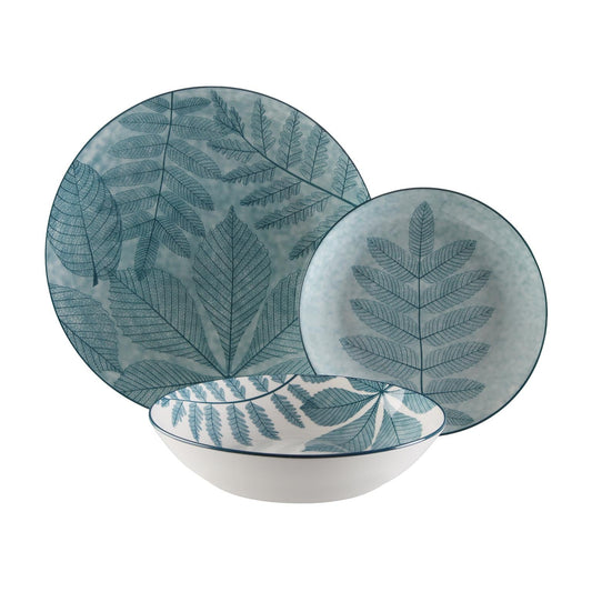 VAJILLA 18 PIEZAS AYLEN AZUL Versaotoño