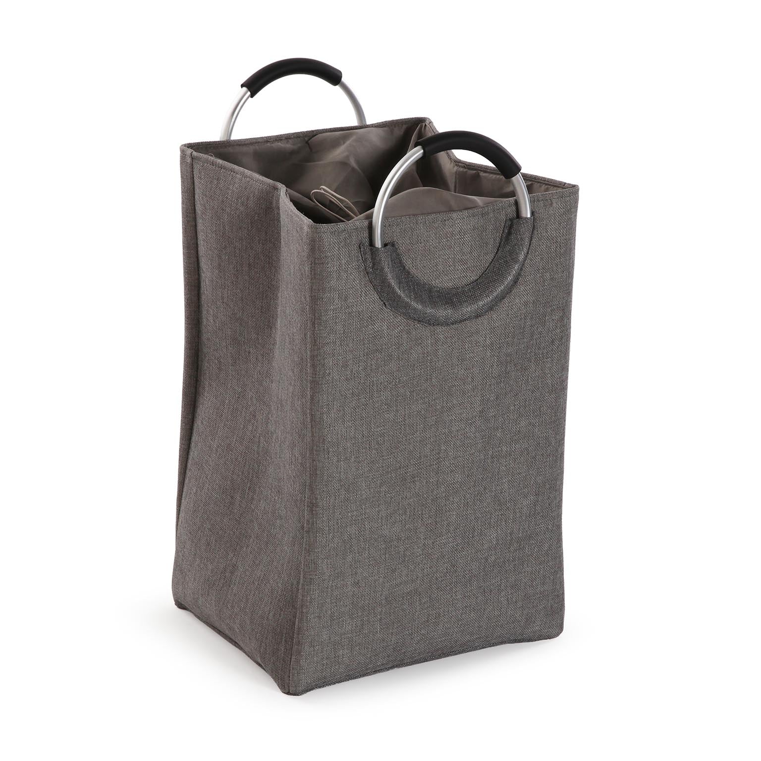 CESTO ROPA CON ASAS GRIS OSCURO Versaotoño