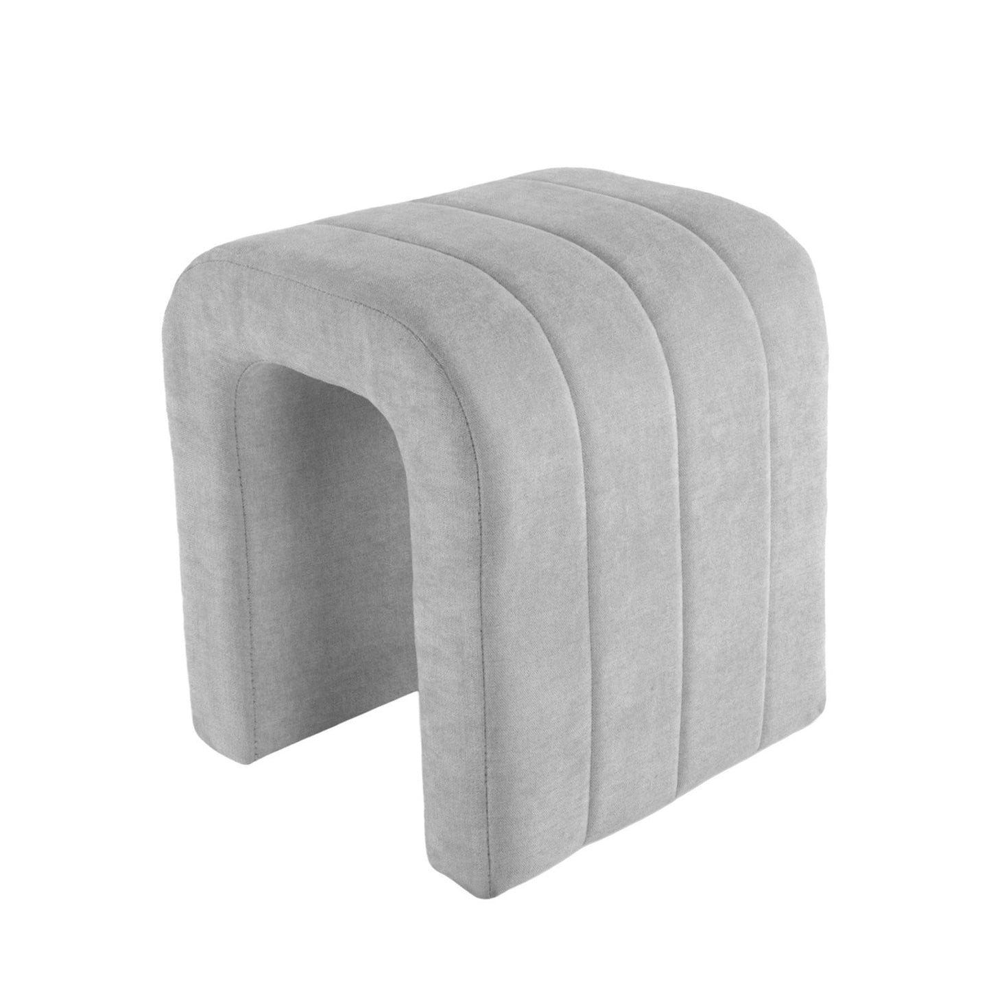 TABURETE TAPIZADO GRIS OSCURO VERSA FEBRERO