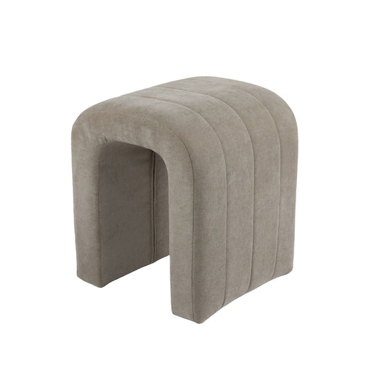 TABURETE TAPIZADO BEIGE VERSA FEBRERO