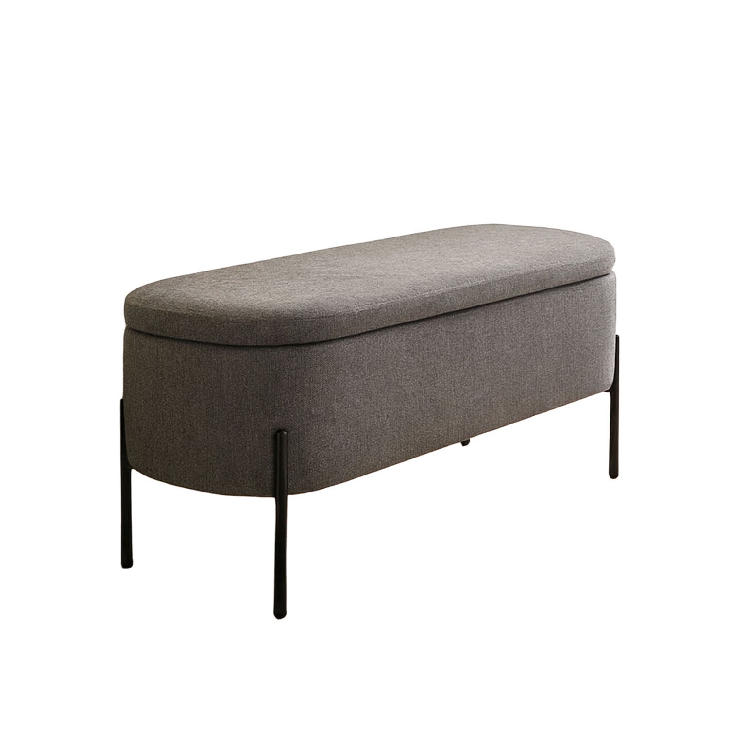 PIE DE CAMA TAPIZADO GRIS OSCURO VERSA FEBRERO