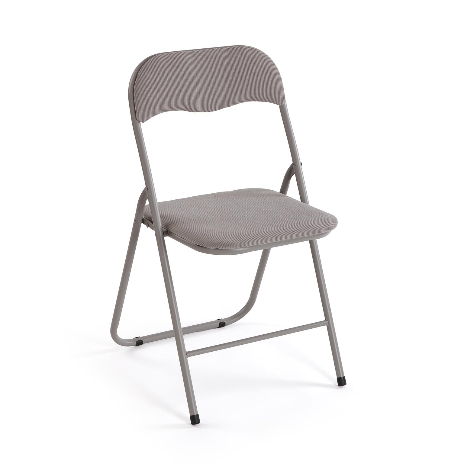 SILLA PLEGABLE LIRA CORDUROY GRIS Versaotoño