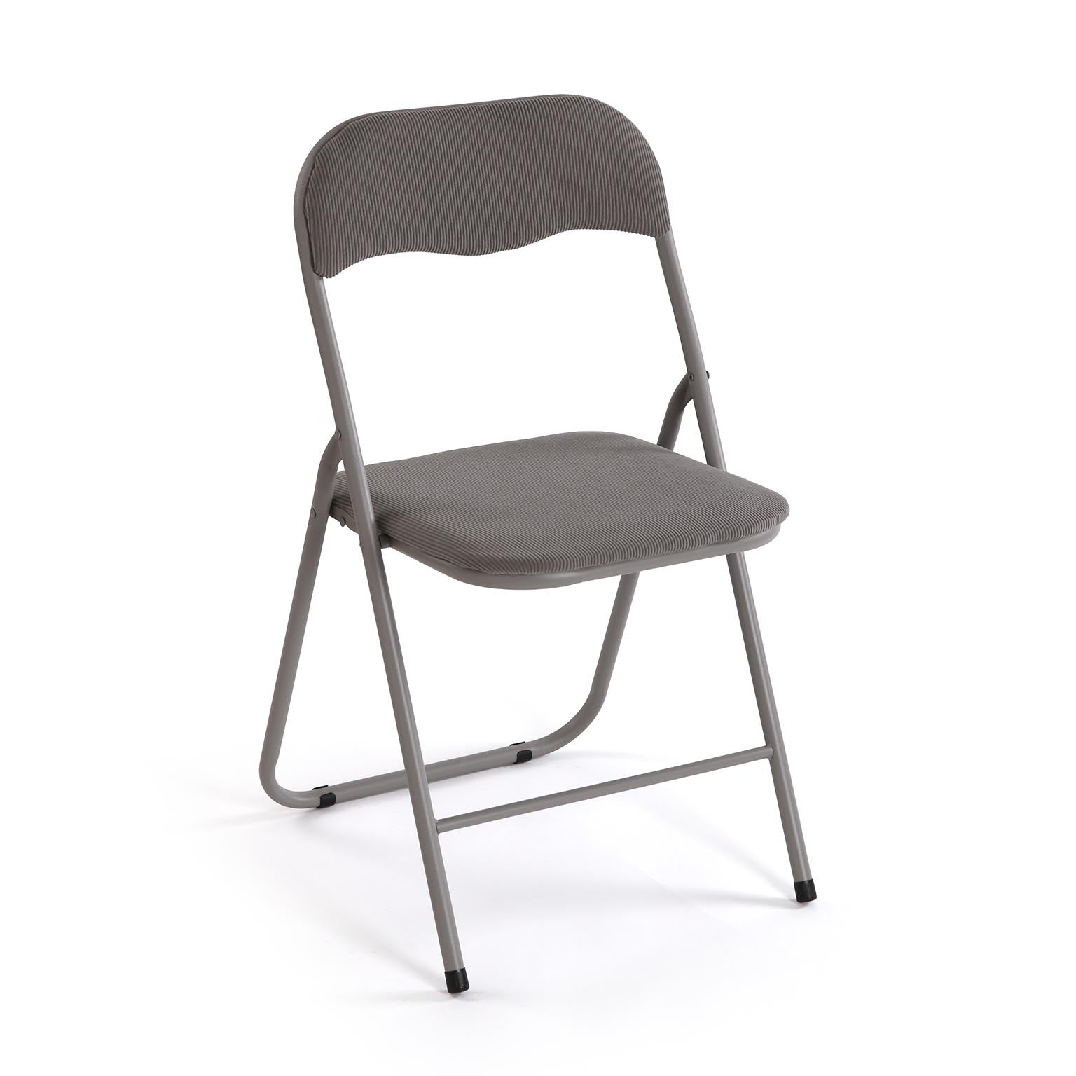SILLA PLEGABLE LIRA CORDUROY GRIS OSCURO Versaotoño