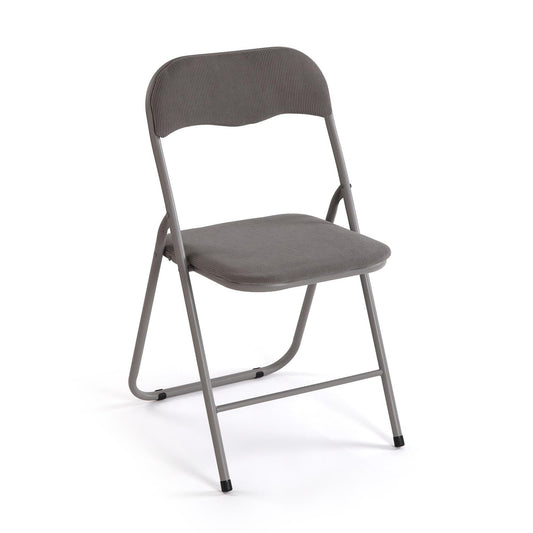 SILLA PLEGABLE LIRA CORDUROY GRIS OSCURO Versaotoño