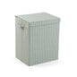 CESTO ROPA RECTANGULAR PLEGABLE RAYAS VERDE VERSA FEBRERO