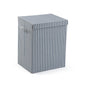 CESTO ROPA RECTANGULAR PLEGABLE RAYAS AZUL VERSA FEBRERO