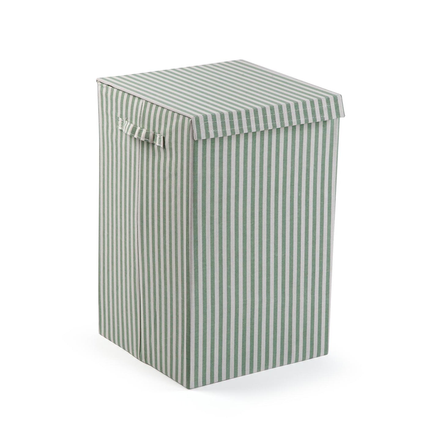 CESTO ROPA PLEGABLE RAYAS VERDE VERSA FEBRERO