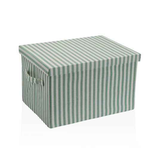 CESTA CON TAPA RECTANGULAR RAYAS VERDE VERSA 2026 JUNIO