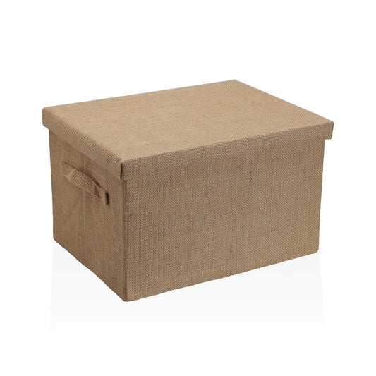 CESTA CON TAPA RECTANGULAR JUTE VERSA 2026 JUNIO