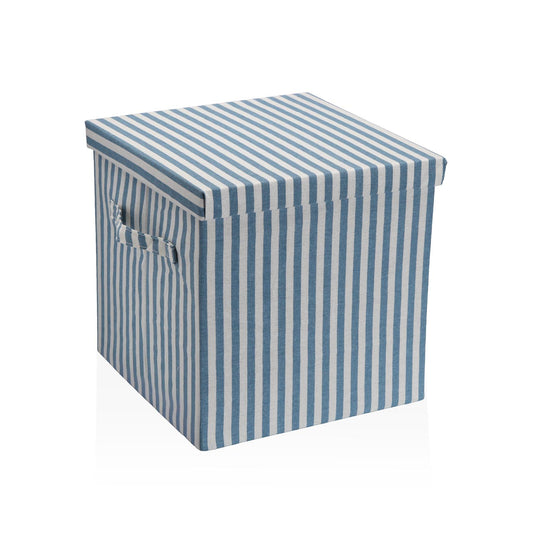 CESTA CON TAPA CUADRADA RAYAS AZUL VERSA 2026 JUNIO