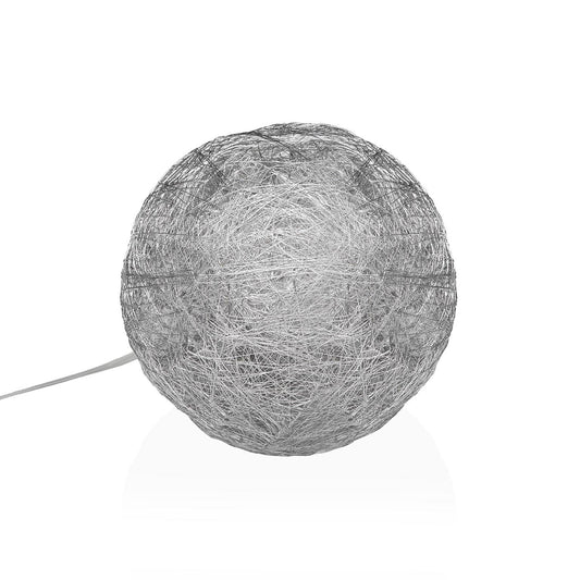 BOLA PLATEADA EN 3D LUMINOSA 15CM VERSA8NOV