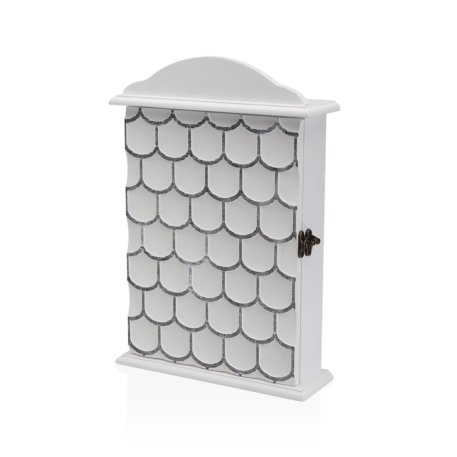 CAJA DE LLAVES BLANCA CON DECORADO DE ESCAMAS VERSA8NOV