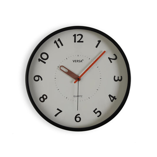 RELOJ DE PARED NEGRO 30CM VERSA8NOV