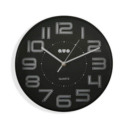 RELOJ DE PARED NEGRO 30CM DIA. VERSA8NOV