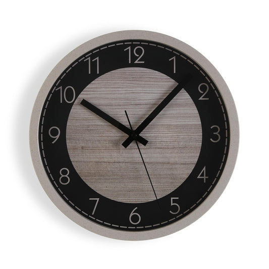 RELOJ ECO MADERA NEGRO 30CM VERSA8NOV