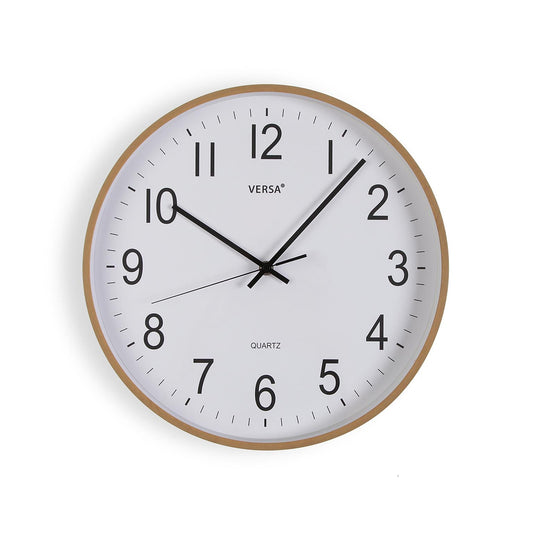 RELOJ PARED MADERA CLARA 35CM VERSA8NOV