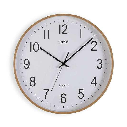 RELOJ PARED MADERA CLARA 40CM VERSA8NOV