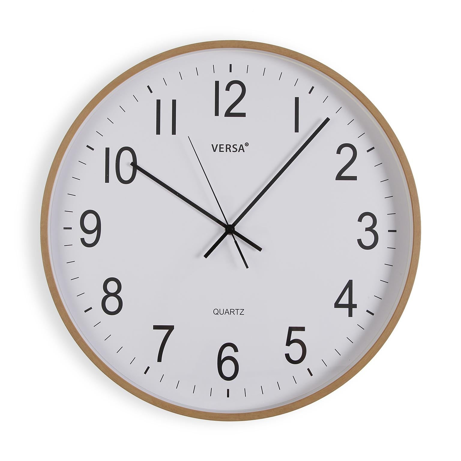 RELOJ PARED MADERA CLARA 50CM VERSA8NOV