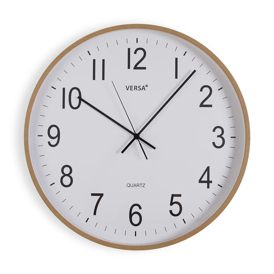 RELOJ PARED MADERA CLARA 50CM VERSA8NOV