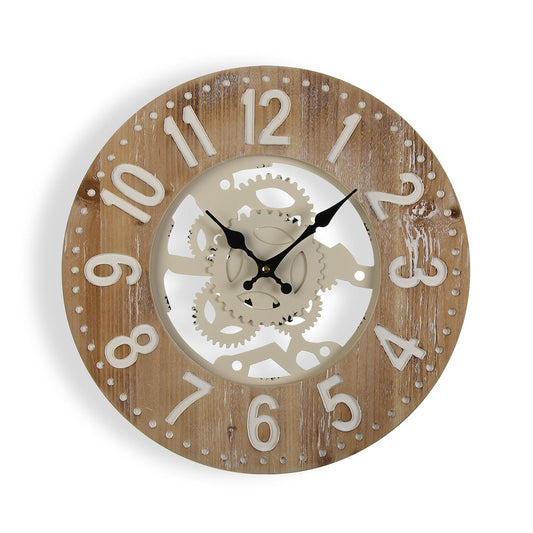 RELOJ PARED MADERA Y METAL VERSA8NOV