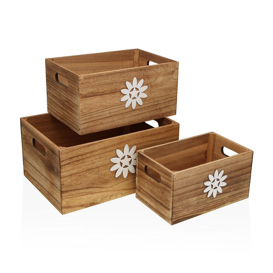 SET DE 3 CAJAS DE MADERA VERDOR VERSA8NOV
