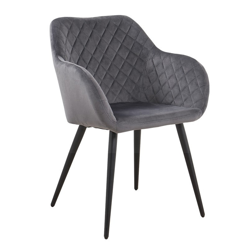 <p>Sillón de diseño, armazón metálico con acabado epoxi negro, asiento y respaldo tapizados en velvet 13 marrón claro. Otros colores disponibles. </p> Grupo sdm JULIO