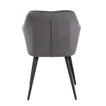 Cargar imagen en el visor de la galería, &lt;p&gt;Sillón de diseño, armazón metálico con acabado epoxi negro, asiento y respaldo tapizados en velvet 13 marrón claro. Otros colores disponibles. &lt;/p&gt; Grupo sdm JULIO