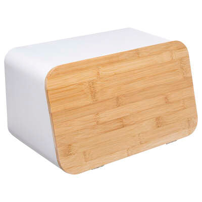 Caja de pan + tabla de cortar blanca y moderna che admosfera febrero