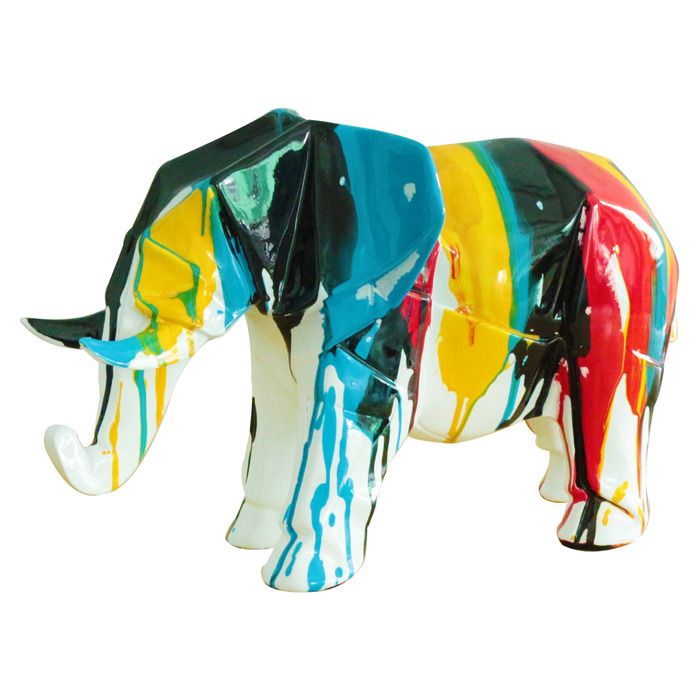 AMÓN Elefante multicolor 
(33 x 15 x 21 cm) | Serie XS EQHO febrero