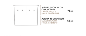 CABEZAL SAONA VARIAS MEDIDAS 105/145/160/190/200 ANC X 120 ALT