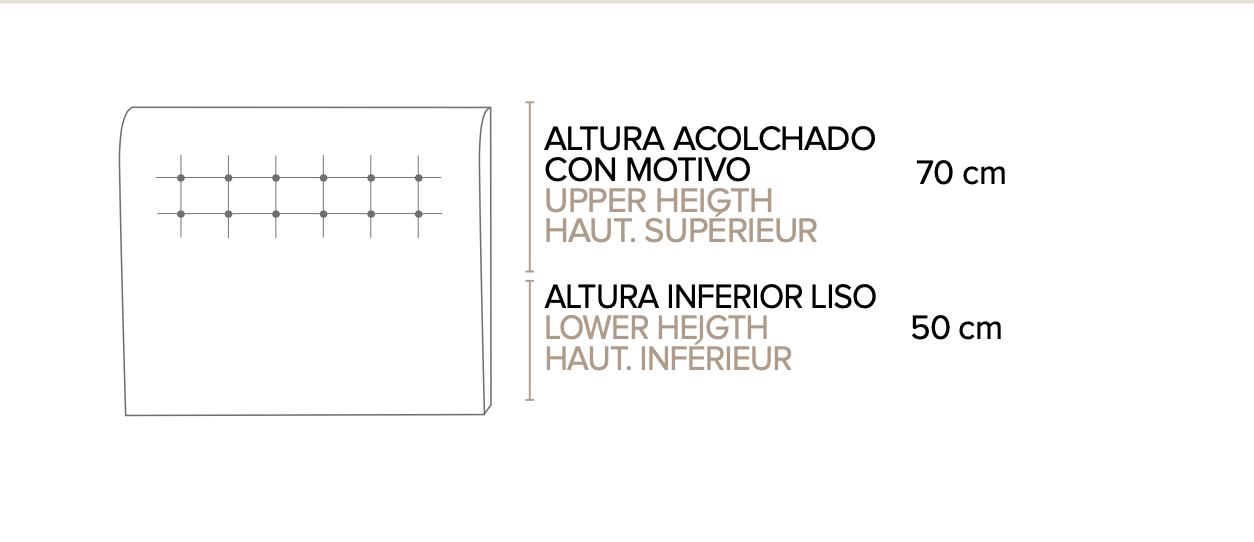 CABEZAL BOMBAY  VARIAS MEDIDAS Y TEJIDOS  105/145/160/190/200 ANC X 120 ALT