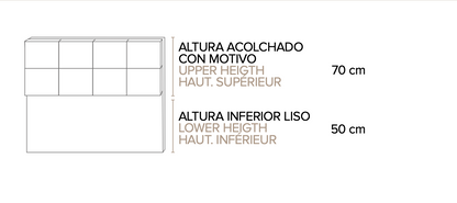 CABEZAL MALTA VARIAS MEDIDAS Y TEJIDOS  105/145/160/190/200 ANC X 120 ALT LAPREMIER