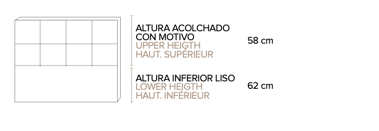 CABEZAL PARIS  VARIAS MEDIDAS Y TEJIDOS  105/145/160/190/200 ANC X 120 ALT