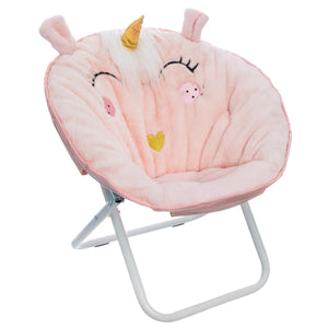 Sillón redondo plegable de tela "Unicornio" D50cm MBMARZOKIDS