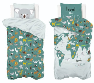 Conjunto ropa de cama Juego de mapas del mundo 140 x 200 che admosfera febrero