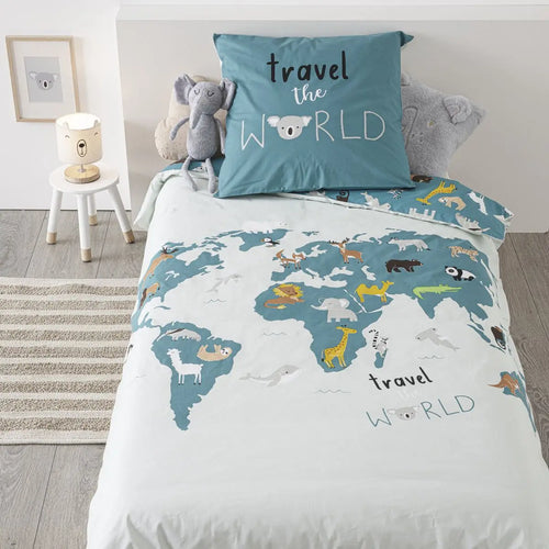 Conjunto ropa de cama Juego de mapas del mundo 140 x 200 che admosfera febrero