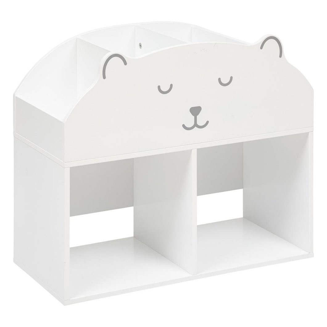 Mueble de almacenaje osito de madera 56x30cm blanco MBMARZOKIDS