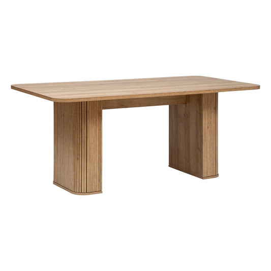 Mesa de comedor Colva" chapada imitación madera L 180 cm MBMARZO