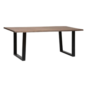 Mesa de comedor Skidal" de metal y acacia L 200 cm marrón MBMARZO