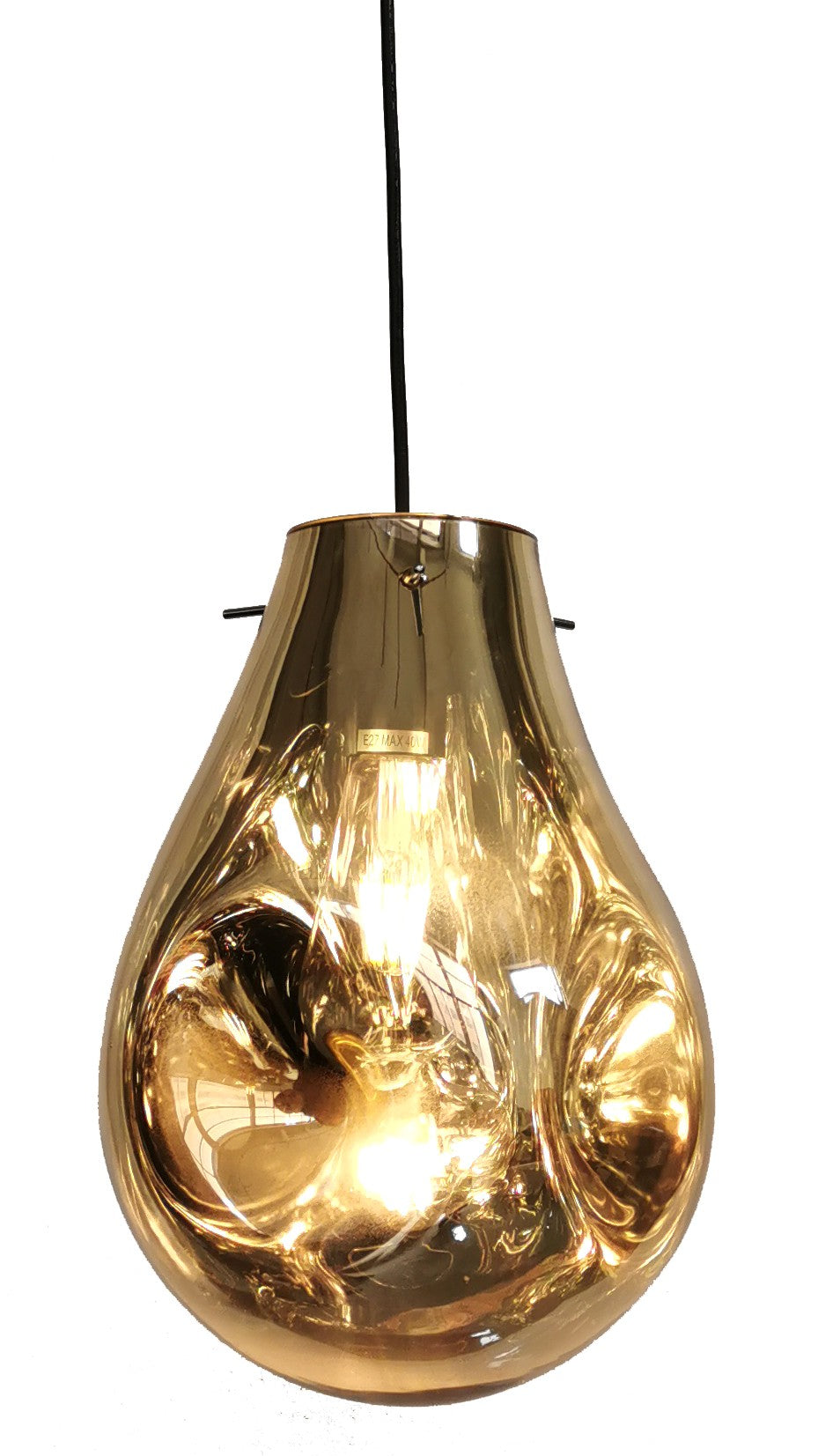 <p>Lámpara de colgar, diseño, cristal dorado. Otros colores disponibles.</p> Grupo sdm JULIO