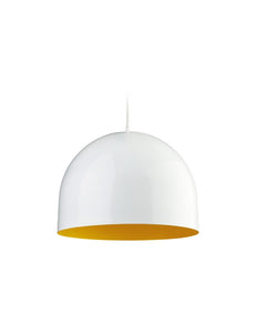 <p>Lámpara de colgar, diseño, metal, blanco, interior naranja. Otros colores disponibles</p> Grupo sdm JULIO