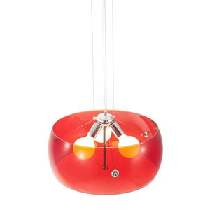 <p>Lámpara de colgar, diseño, pantalla acrilica roja</p> Grupo sdm JULIO